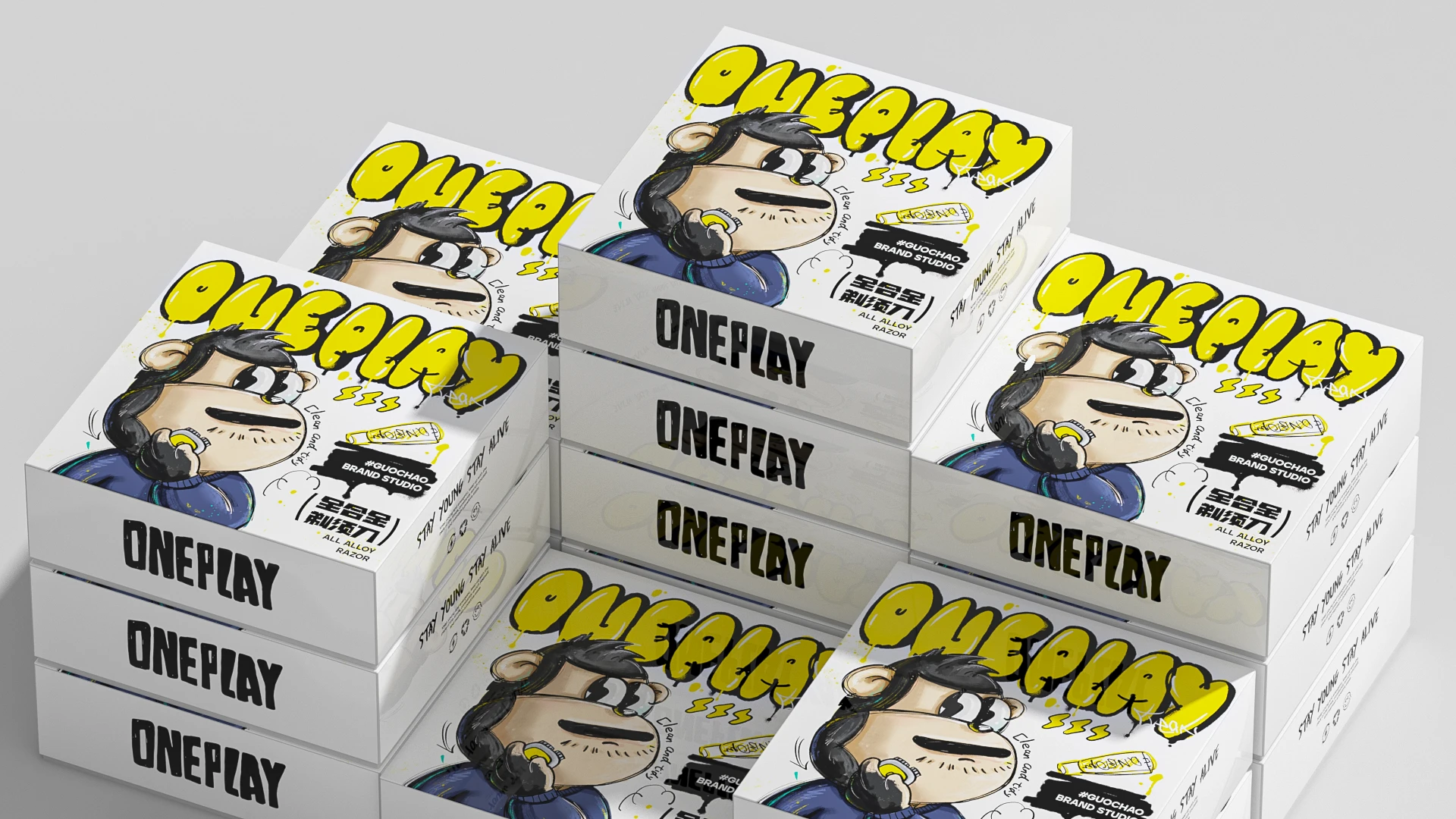 ONEPLAY｜剃须刀包装设计 visual 17